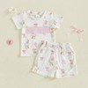 Xnqiwq Toddler Baby Girl Summer Silly Goose Outfits Bow T