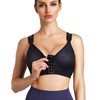 CHUMIAN Womens Plus Size Bralette Sports Bra With Front Closure