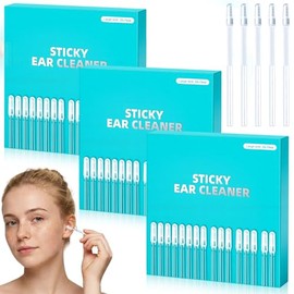 Sticky Ear Cleaning Sticks,limpiador de oídos,Kit de Limpiador de Oídos,sticky ear cleaner,Reutilizable después de la limpieza,Adecuado para Adultos y Niños(72PCS)