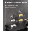 NEELEEN Soap Dish - Clear Suction Cup Soap Dish for