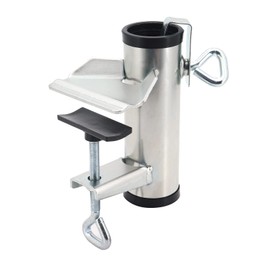 Yuhtech Parasol Support, Umbrella Stand Galvanized Parasol Clip Balcony Umbrella Clip Holder Fixing Clamp for Balcony, Patio Table, Garden, Beach Adjustable Umbrella Stand