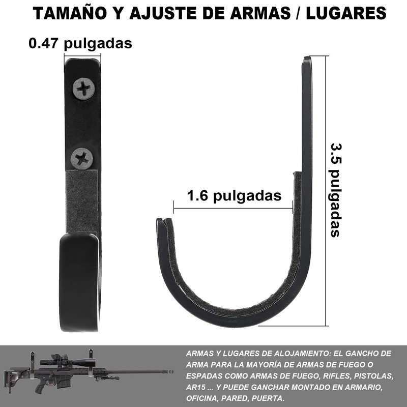 GOHIKING Heavy Duty Wall Mount Gun Racks Gun Hooks Shotgun