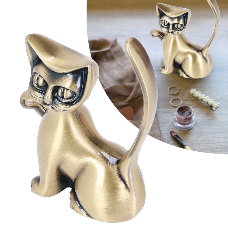 Cat God Ring Holder Cat God Design Zinc Alloy Sturdy