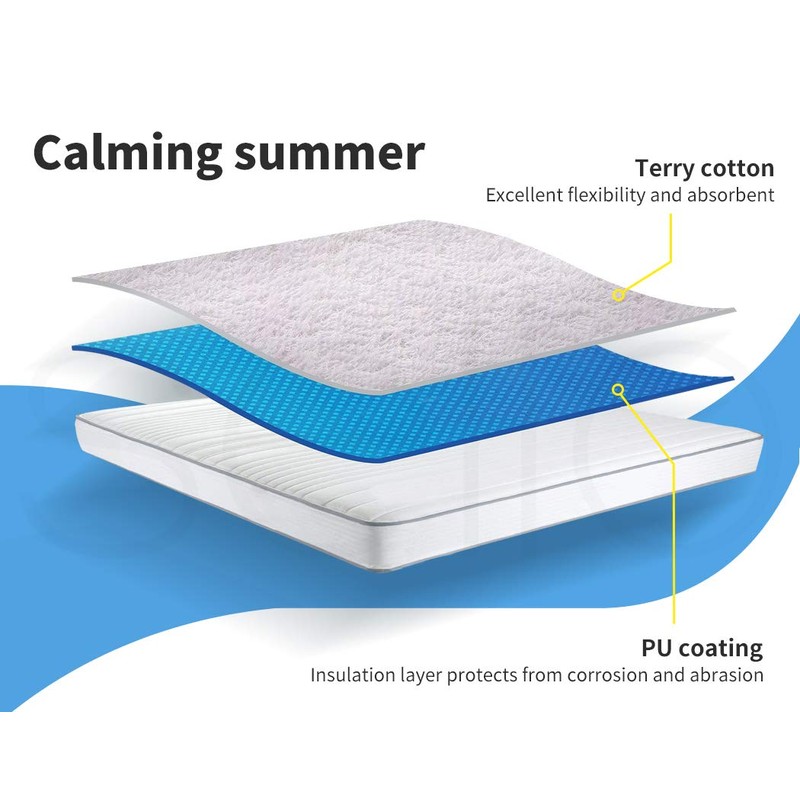 DreamZ Terry Cotton Fully Fitted Waterproof Mattress Protector King Single
