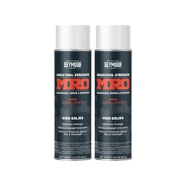 SEYMOUR 620-1413 Industrial MRO High Solids Spray Paint, Gloss White, 16 Ounce (Pack of 2)
