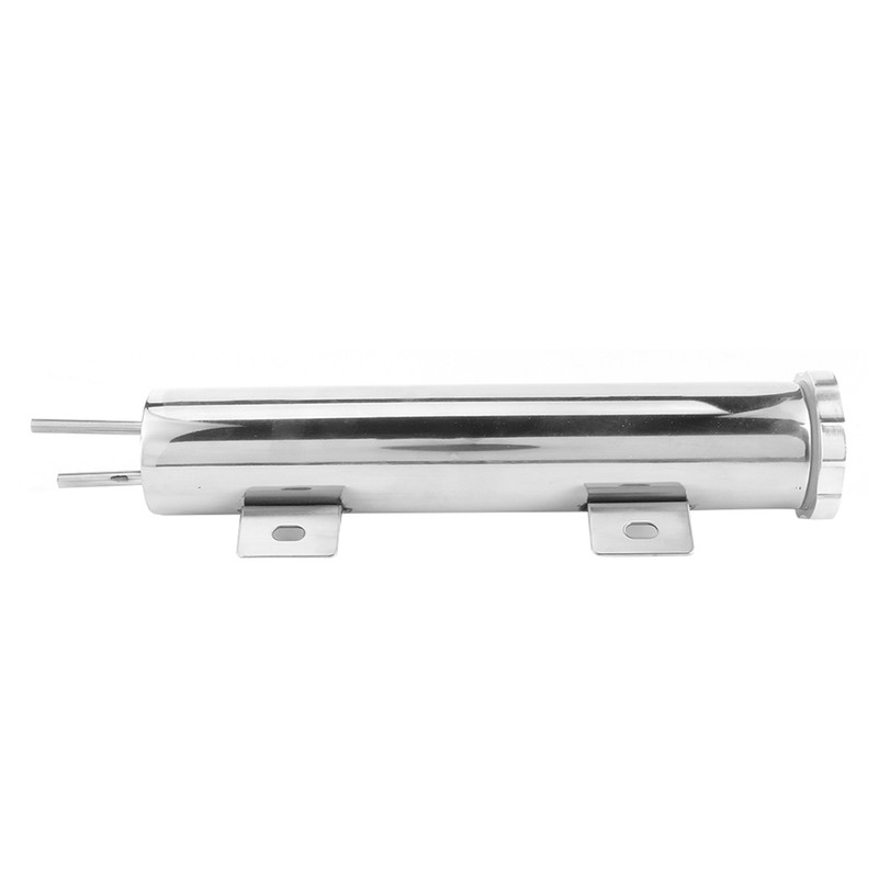 2x10in Overflow Tank Can Polished Stainless Steel Coolant Radiator 14oz