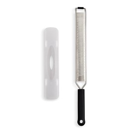 CatCora Fine Etched Grater Zester with Safety Cover, Professional 18/8 Stainless Steel Blade For Grating, Zesting, and Garnishing, Ergonomic Soft-Grip Handle