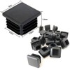Square Tubing End Cap Black Plastic Rectangle Plugs Tubing Post