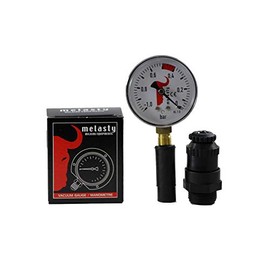Melasty, Vacuum Regulator for Cow and Goat Milking Machines, Vacuum Gauge and Black Rubber Mounting Combo!