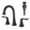 SENYUEE 8 Inch Bathroom Faucet 3 Hole Black, Widespread Bathroom