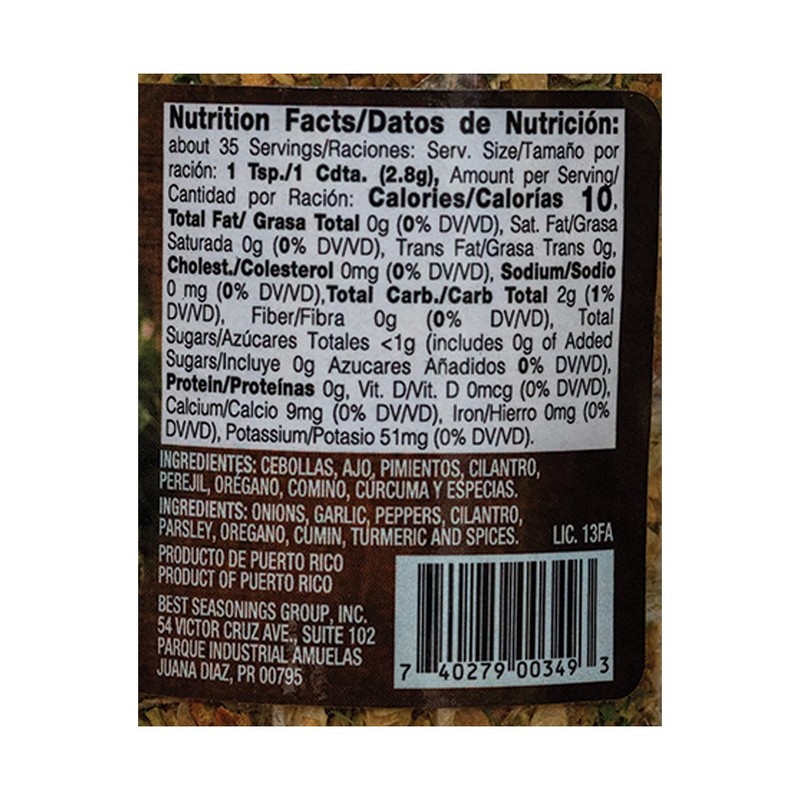Montero Sofrito Mix 3.5oz - Dry Veggies & Spices Cooking