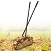 CAROD Leaf Grabber Rake with Long Handle, Lightweight Metal Leaves