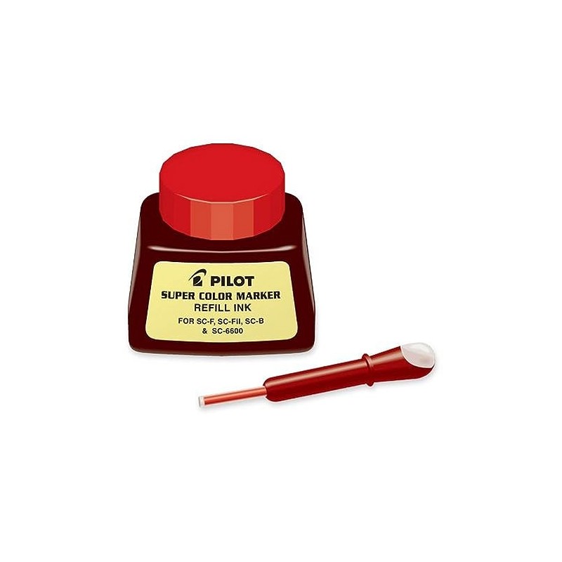 PILOT Super Color Permanent Marker Refill Ink, Red Ink, 1