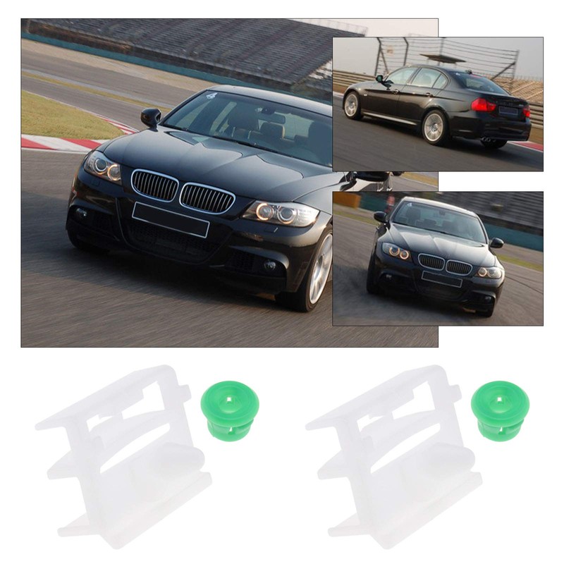 YINETTECH 20 x Car Side Skirts Trim Clips with Green
