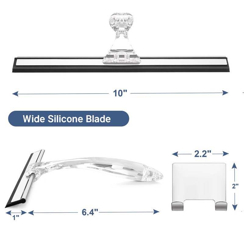 AmazerBath Squeegee for Shower Glass Door, Shower Squeegee for Glass