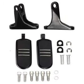 Americruise Motorcycle Passenger Mini Footboard Mounting Kit Passenger Footpegs Link Kit Foot Rest Pegs Mount Kit for Harley Touring Road King Electra Glide Street Glide (1 Set)