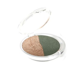 Ageless Derma Creamy Mineral Baked Eyeshadow Duo-Vegan Eye shadow (Green-Apricot)