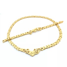 BLINGWORLD Stainless Steel 18K Gold Plated I LOVE YOU Hugs Kisses Set XOXO Stampato Set