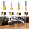 HPMAISON 12-Piece Cutter Set for Routers, Cylindrical Shank 8 mm,