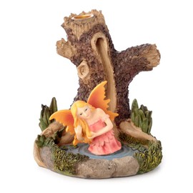 Puckator Ancient Tree Fairy Lake Backflow Incense Burner - Home Zen Meditation Decor Accessories - Incense Waterfall Cone Burner - Spiritual Feng Shui Gothic Goth Relaxation Gifts Gift Desk Ornaments