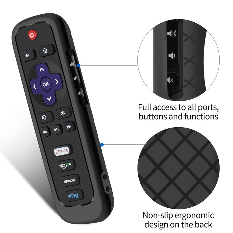 Remote Case for Roku, Battery Cover for TCL Smart TV