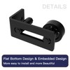 Orgerphy Black 12 Inch Barn Door Handle with Latch and