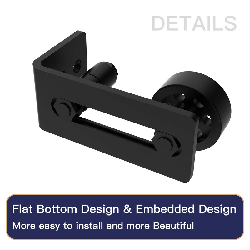 Orgerphy Black 12 Inch Barn Door Handle with Latch and