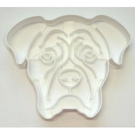 AJT BOXER DOG FACE DETAILED INTELLIGENT DEVOTED BREED COOKIE CUTTER USA PR3843