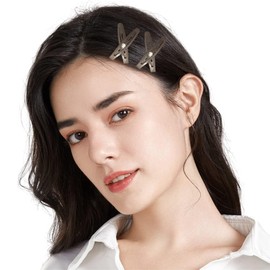 Dofash 12Pcs 6CM/2.36IN Brown Snap Clips Metal Slim Hair Clips Long Hair Barrettes Hair Accessories for Women Thick Hair