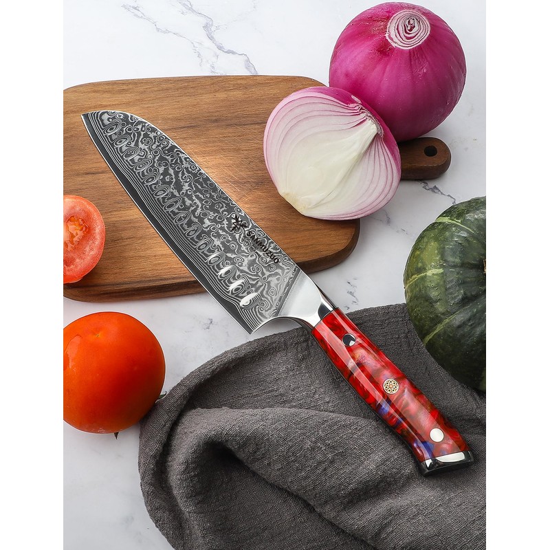 SANMUZUO Santoku Knife - 7 inch - Xuan Series -