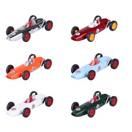 Majorette - 60 Years Anniversary First Ever Model Car - Metal Racecar with Driver Figure and Rubber Tyres, Car in 6 Colours (Random Delivery), 7.5 cm, Toy Car with Retro Collector Box