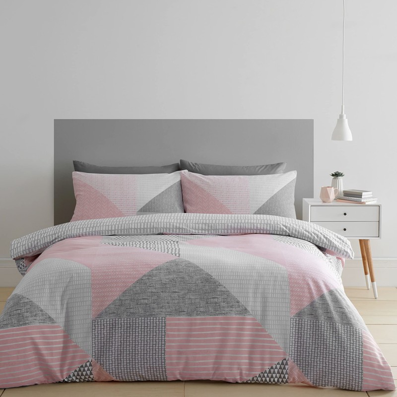 Catherine Lansfield Bedding Larsson Geo Single Duvet Cover Set with