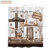 LIGHTINHOME Farmhouse Christian Shower Curtain 60Wx72H Inches Inspirational Rustic Bible