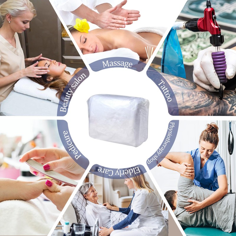 100PCS Disposable Fitted Massage Table Sheets, Heavy Duty Elastic Disposable
