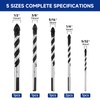 Tuvkkgui Masonry Drill Bit Set (6PCS) for Concrete/Tile/Glass/Brick/Plastic/Wood/Etc, Industrial Strength