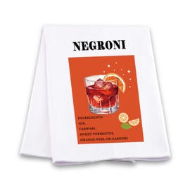 Negroni Lover Gift Negroni Cocktail Kitchen Towel Cocktail Dish Towel Bachelorette Party Gift Cocktail Lover Gift (Negroni Towel)