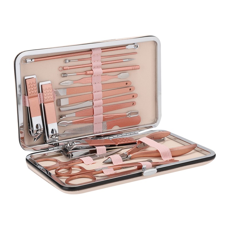 18Pcs/Set Stainless Steel Manicure Pedicure Nail Clipper Set Nail Grooming