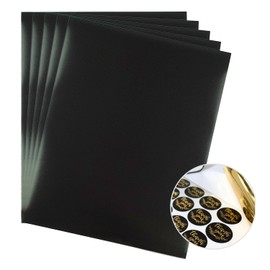 Coolprints Papel Etiqueta Adhesiva uso Foil en Laminadora Tamaño Carta 10 Piezas (Negro)