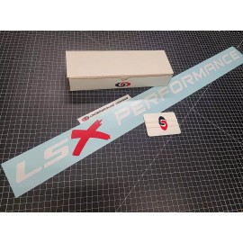 UNDERGROUND DESIGNS LSX Performance Windshield Banner 3" x 36" LS1 LS6 LS2 LS3 LS7 Stickers Color: - Gloss Black & Red