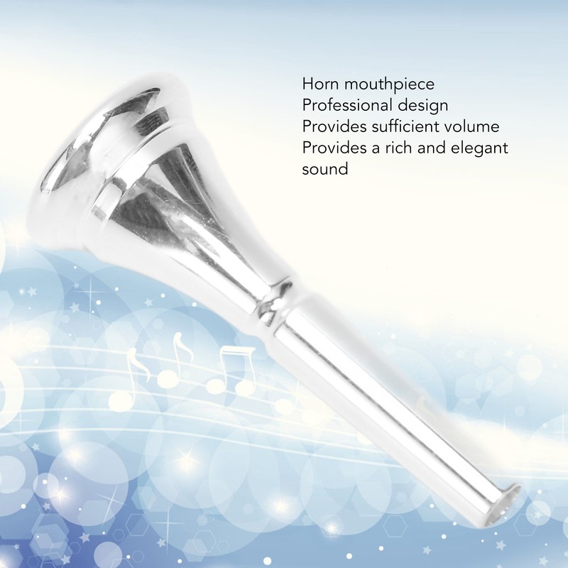 Silver Horn Mouthpiece Professional Brass Standard French Horn Mouthpiece for