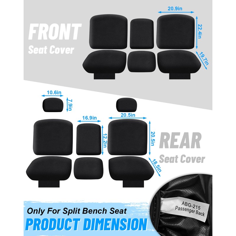 UTV Defender Seat Covers, 1680D Waterproof Seat Cover Compatible with