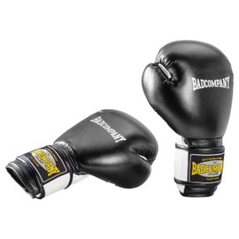 Bad Company White Tiger Boxing Gloves Made of Faux Leather with Ventilation System and Wide Boxing Bandage with Velcro Fastener in Various Colour Combinations for Boxing Training, Sparring and
