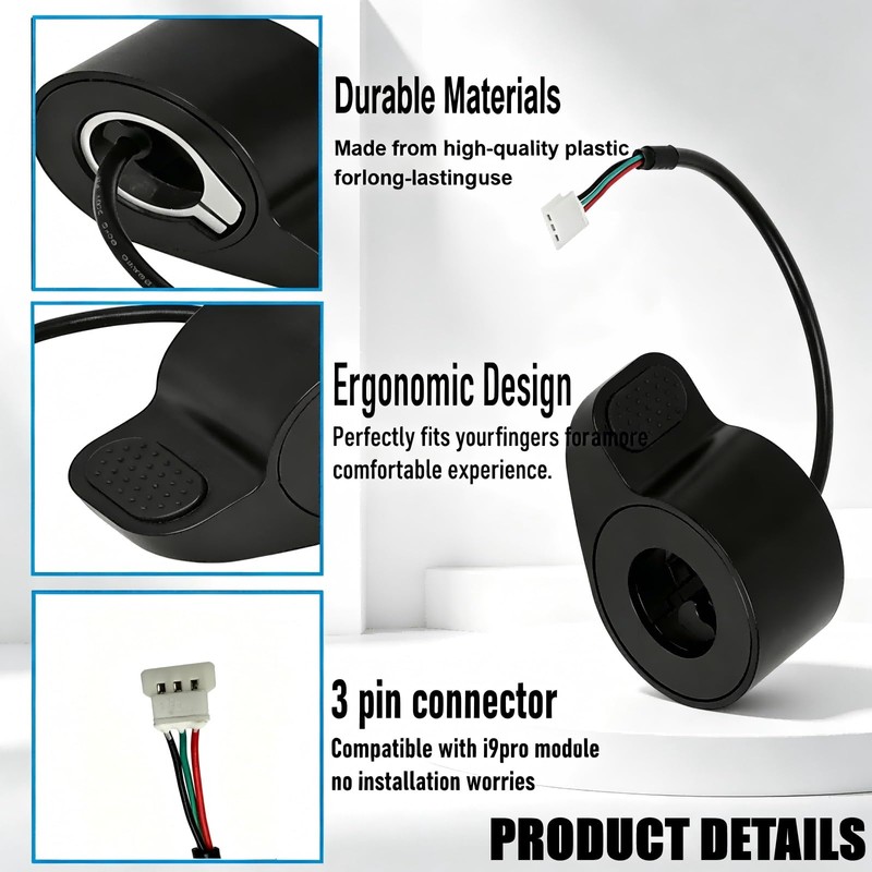 Rqhddpeij I9 Thumb Throttle Compatible with Iscooter I9/I9M/I9 Pro/I9 Max,