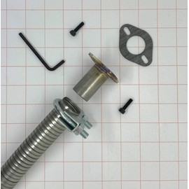 GenExhaust for Firman Generator with #68 Spark arrestor Cover Plate 1" Exhaust Galvanized Steel Extension. (10")