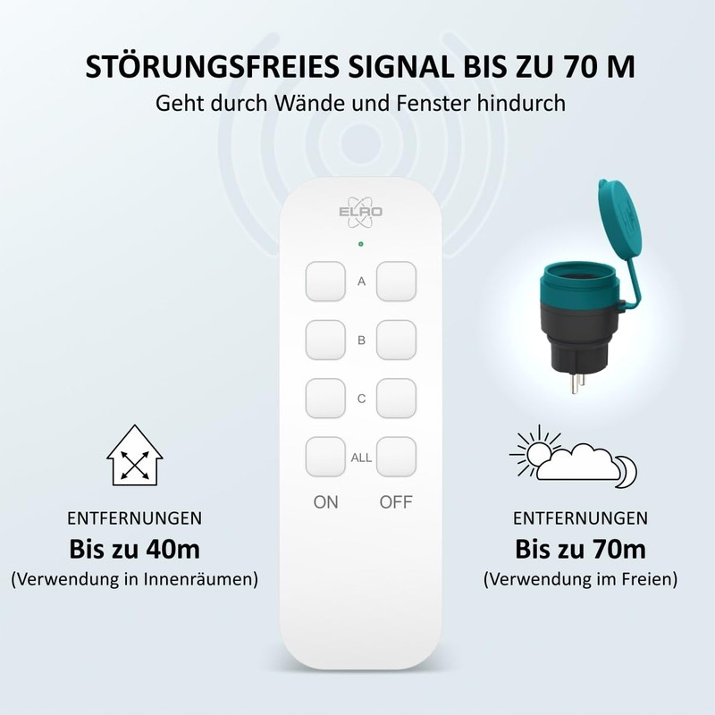 ELRO RC2300 Wireless Switch Set for Outdoor Use - 3