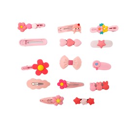 Cosyhav Hair Clips for Girls, Soft Plastic Hair Accessories for Girls,Toddler, Multi Style Cute Hair Clips for All Hairstyles(Pink)