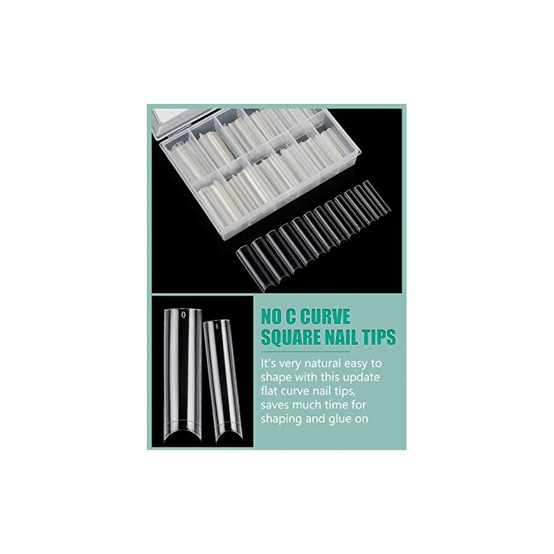 480 puntas de uñas extralargas en forma de C XL,