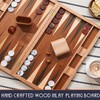Pointworks 17 Inch Backgammon Sets for Adults. Beautiful Wood Inlaid