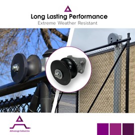 Advantage Industries 4" x 6 5/8" Cantilever Gate Roller | with Poly Wheel | Uncovered Chain Link Gate Rollers | Heavy Duty for Sliding Gates | Industrial Design | Black | (AD5004)