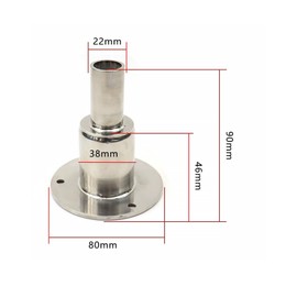 Lcyen Through Hull Exhaust Skin Adjustment Stainless Steel 316 Diesel Heater Auxiliary Heater Exhaust Pipe Exhaust Pipe Exhaust Assembly Auxiliary Heater Exhaust Boat Drain Marine for Truck Boat Car